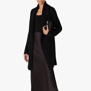 KF/KaufmanFranco Collective Black Shawl Ribbed Cardigan Sweater Medium